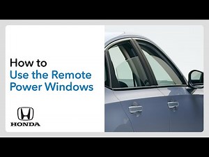 How to Use the Remote Power Window Control