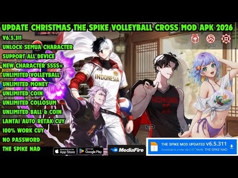 UPDATE! Download The Spike Cross V6.5.311 MOD APK (Unlock All Characters, Money, Max Level)