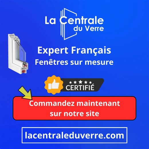 🏠 Concevez vos fenêtres PVC sur mesure https://lacentraleduverre.com/fenetre/365158-fenetre-pvc-sur-mesure.html 👉 Fabrication Express 🇫🇷 Livrées dans toute la France ➡️ Commandez en ligne | La centrale du Verre
