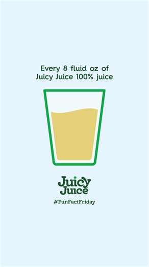Juicy Juice 100% juice can help supplement a recommended daily serving of fruit. #FunFactFriday | Juicy Juice
