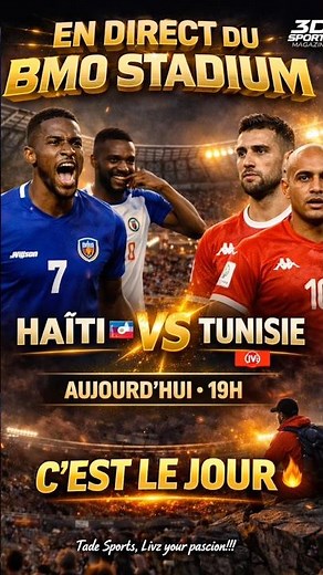 HAITI VS TUNISIA: 7H PM. N'AP LIVE DEPI BMO STADIUM. Link in comments #haitifootball #tunisia