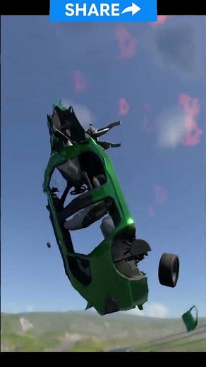 Cars Driving Across a Lava Crossing Road | #75 #gaming #BeamNG Drive #shortsfeed