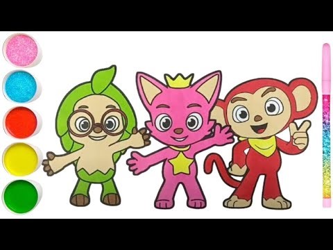 Coloring Hogi! Pinkfong | Easy Coloring Art | for Kids