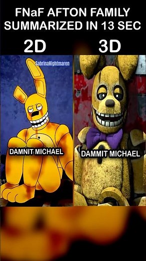 FNaF Lore In 13 Seconds - 2D VS 3D