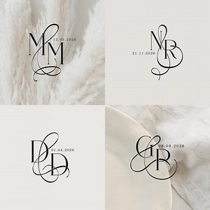 Custom Wedding Logo With Initials, Customizable Wedding Monogram, Wedding Couple Logo, Digital Logo Design, Wedding Logo. - Etsy Australia