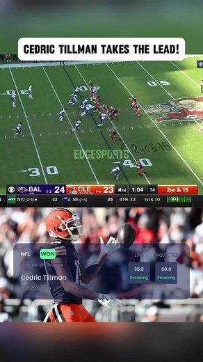 Talk about the DAGGER 😱 Download our FREE app for more winning Ai picks! 🤑🤖 #sportsbetting #nfl #nflsunday #browns #jameiswinston #cedrictillman #ai #playerprops #footballhighlights #edgesports