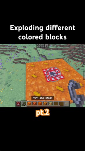 Exploding different colored blocks pt.2 #minecraft