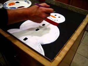 DIY Simple Snowman Painting