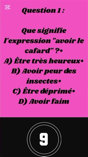 Une des questions QCM du live de ce soir regardez