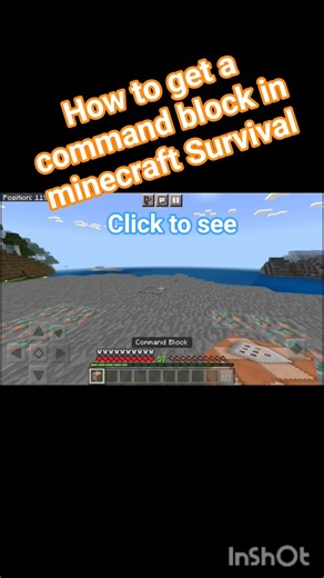 How to get a command block in minecraft pocket edition Survival #gaming #minecraft #trending #guide