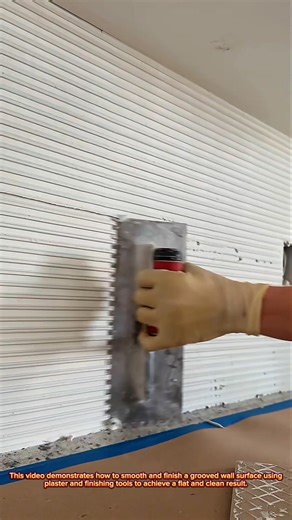 Perfect Wall Finishing Technique | Smoothing Grooved Surface Like a Pro