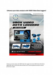 Enhance your data analysis with VBOX Video Data Loggers! - SlideServe