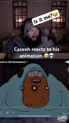 Caseoh reacts to his own animation 😂😭💀- Caseoh reacts #caseoh #caseohfunnymoments