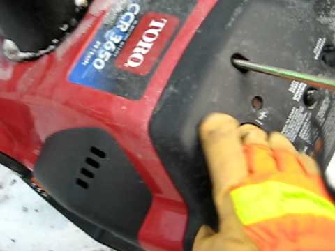 Cold start Toro CCR 3650 GTS snowblower