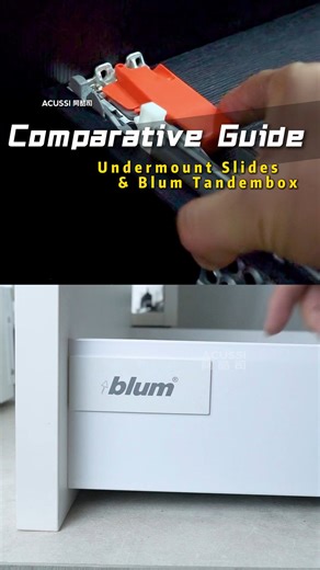 Undermount vs. Side-Mount Drawer Slides: Which is Right for Your Project?#homedecor #oemfactory #customized #panel #factory #Drawer #cabinetry #OEM #installations #furnitures #cabinets #OEMManufacturer #fyp #blum #drawer #drawerbox #tandembox #drawerslide #drawerslides | Acussi Furniture | Facebook