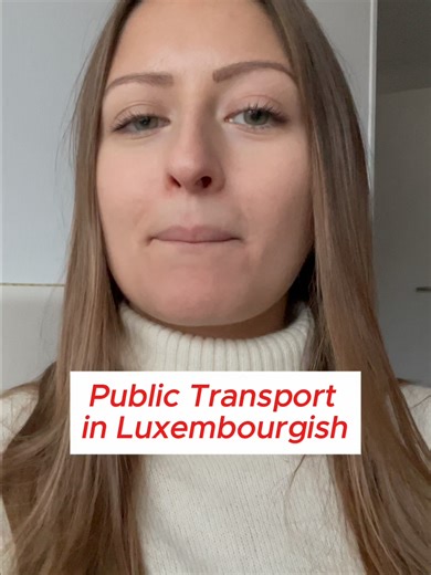 Public Transport in Luxembourgish 🚆 Getting around Luxembourg? Learn these key words: 🚆 den Zuch – the train 🚌 de Bus – the bus 🚊 den Tram – the tram 🚡 de Funiculaire – cable railway 👉 Join one of our courses at luxembourgishwithanne.lu to learn more. #luxembourgishwithanne #learningluxembourgish #languagelearning