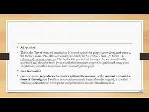 Newmark’s Translation Methods 3 (Communicative Translation)