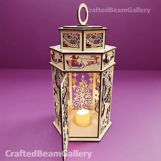 DIY Christmas lantern laser cut assembly guide