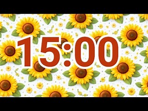 15-Minute Sunflower Garden Timer | Happy Spring Classroom Countdown