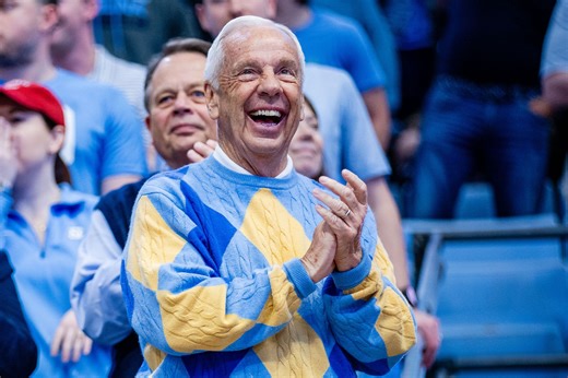 "Trying to keep my heart beating until the game's over": When Roy Williams shared a lighthearted moment on being introduced by Dean Smith to ACC fans