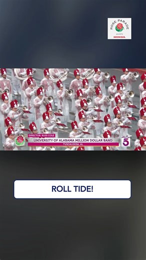 ROLL TIDE! It's the 137th Rose Parade, but it's the 100th anniversary of The University of Alabama's first trip to the Rose Bowl. The Rose Parade presented by Honda is airing all morning long on KTLA! Tune into Channel 5 or stream via the KTLA app or KTLA . | KTLA 5 News