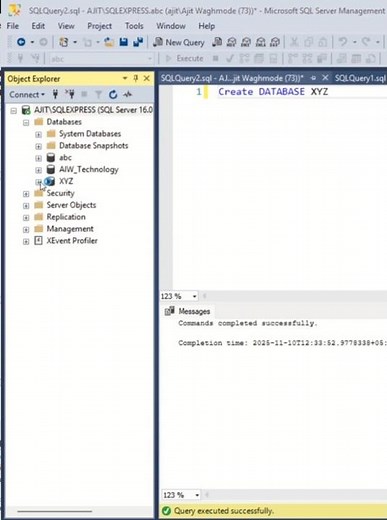 Create Database in SQL 2025 | Easiest Method Explained! #sqltutorial #interview #short