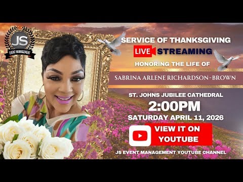 Funeral Service for the late : Sabrina Arlene Richardson-Brown