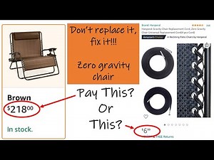 How To Repair, Refurbish Zero Gravity Chair, Replace Fabric, Elastic Cord: Don't Replace It, Fix It!