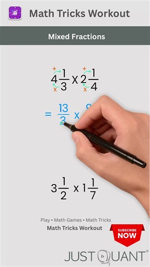 Math Tricks - Fraction Tricks - Multiplying Mixed Fractions - Simplification Tricks #mathstricks