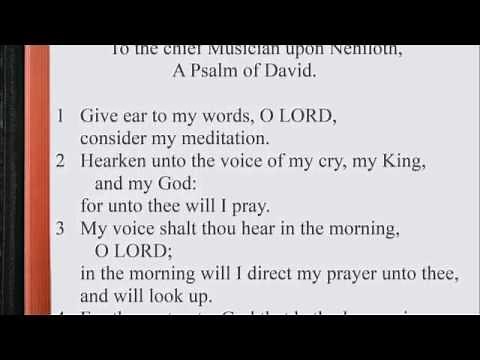 Psalm 5:1-12 ♩♫ KJV Scripture Song, Full Chapter