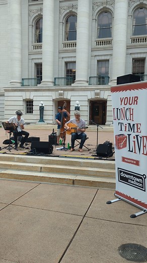 Coming up this Tuesday (7/18) we'll be hosting Caravan! It's going to be a swingin' good time!! 💃🕺 We're on the SOUTH Hamilton corner of the square - concert starts at NOON. Find all your lunch options here: https://visitdowntownmadison.com/dine Wondering about parking? Make it easier with this handy guide on our website: https://visitdowntownmadison.com/park Thank you to the City of Madison and the State Department of Administration for helping us put these concerts on. #visitdowntown #downto