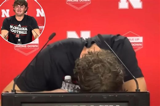 Nebraska punter Archie Wilson reduced to tears during press conference