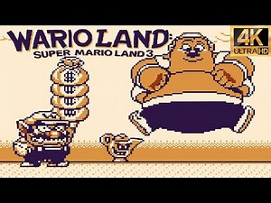 Wario Land Super Mario Land 3 Game Over 1993 (Game Boy) Full Gameplay 4K – All Bosses No Damage
