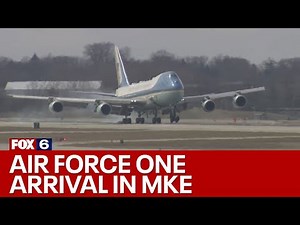 Air Force One arrives at Milwaukee Mitchell International Airport | FOX6 News Milwaukee