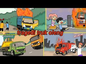 parah mobil mobil truk kecelakaan , trck oleng , trok puso asli , truk bentuk animasi asli