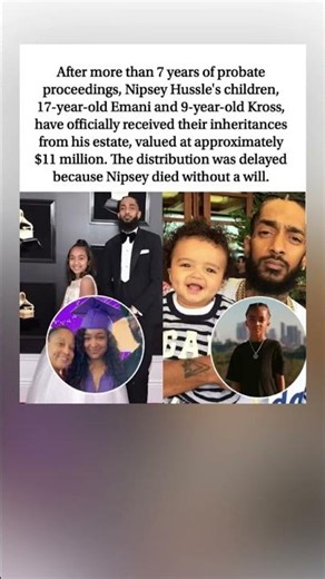 Nipsey Hussle’s Kids Inherit $11M#shorts