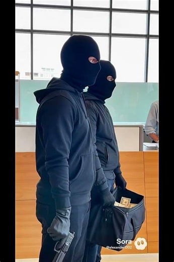 Bad Advice: Cosplaying a Bank Robber During a Real Robbery #ai #funny 😂😂😂