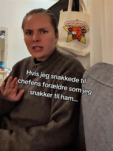 Pov: hvis jeg snakkede til chefens forældre som jeg snakker til ham 🤷🏼‍♀️ #sketch #danskhumor #dansktiktok #anjaudenfilter #aupair