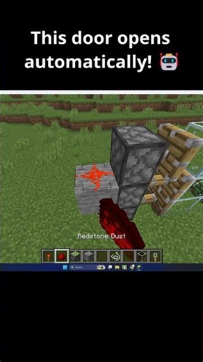 Minecraft Automatic Door 🤖 No Button Needed! #shorts