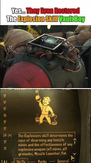 Yes... They Really Restored the Explosives Skill Vault Boy! #Fallout #FalloutTVShow