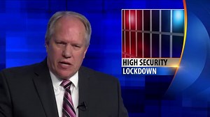 Montana State Prison high security compound in lockdown