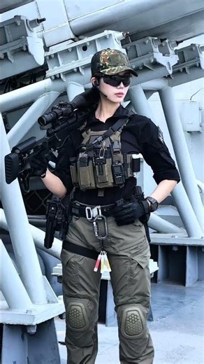 Tactical squad shows off heavy weapons and gear on deck.