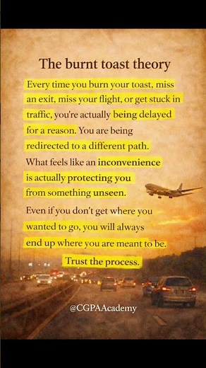 The Burnt Toast Theory: Redirection is Protection 🍞🛡️ #TrustTheProcess #Perspective #MindsetShift
