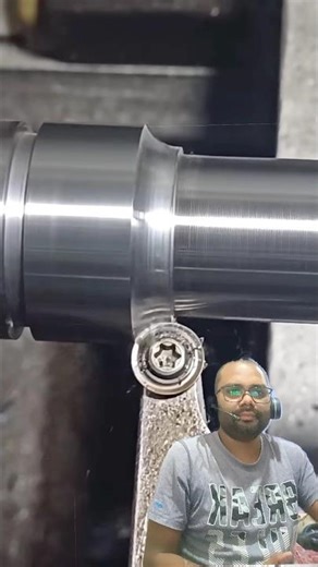 "Radius Cutting on a Lathe Machine 🔩 | Precision Machining in Action! #shorts"