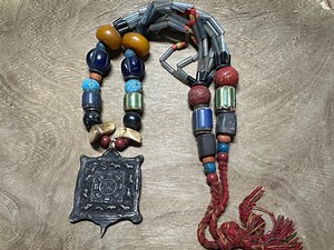Handmade Nepal Tribal Necklace: Amulet Pendant, Vintage Beads - Etsy