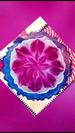 Resin Flower design Created with Alcohol Ink by Shikhs Design 🥰 #flowerstand #indoordecoration #rap