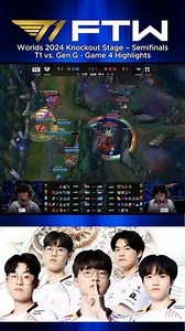 144K views · 2.2K reactions | Worlds 2024 Knockout Stage – Semifinals T1 vs. Gen.G - Game 4 Highlights | T1 FTW | Facebook