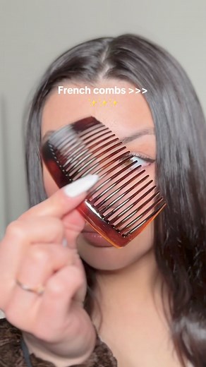 next I want to try curled hair side part French comb ✨ #hairtok #frenchcomb #90shair #90shairstyle #easyhairstyles #cutehairstyles #hairtutorial #summerhair #summerhairstyles #hairhack #fyp | Audrey Victoria
