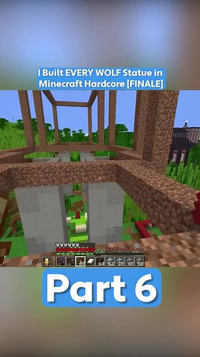 i built every wolf statue in minecraft hardcore #minecraft #hardcore #letsplay #fyp