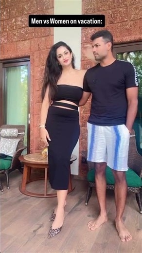 Guess Who Packed Lighter? 😂 Travel Couple Reel | #couplegoals #funny #relatable